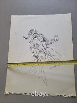 Comic Artist Al Milgrom Original Art Sketch Signed Drawing 1970s RARE Marvel DC