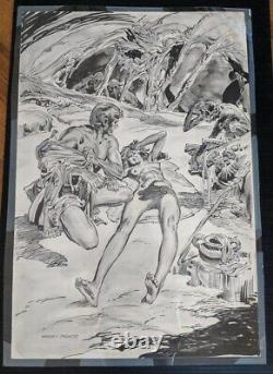 Comic Book Artist Gerry Talaoc Signed Vintage Original Art Page 11x17 pen ink