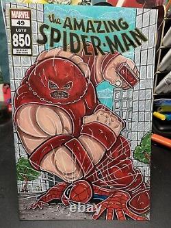 Comic book sketch cover original art spiderman vs juggernaut
