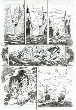 Conan Road Of Kings #1 Original Art Page Classic Sword And Sorcery Comic Splashy