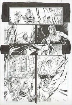Conan Rok #5 Original Comic Art Page Splashy Panels Dark Horse Mike Hawthorne