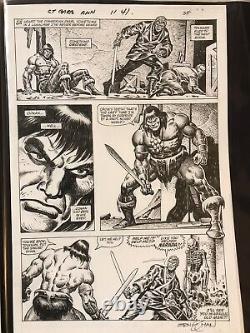 Conan The Barbarian original art, annual 11 pg 41, signed by Ernie Chan