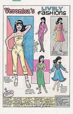 DAN DeCARLO SIGNED, VINTAGE 1981 VERONICA FASHION PAGE ORIGINAL ART