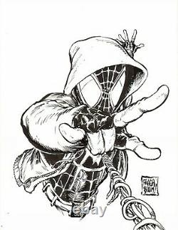 DAN FRAGA SIGNED MILES MORALES SPIDER-MAN ORIGINAL ART-8 1/2 x 11! FREE SHIPPING