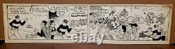 DANNY DINGLE Daily Comic Strip Original Art 2-2-1933 BERNARD DIBBLE Elephants