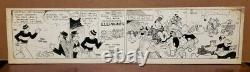 DANNY DINGLE Daily Comic Strip Original Art 2-2-1933 BERNARD DIBBLE Elephants