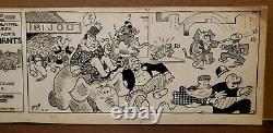 DANNY DINGLE Daily Comic Strip Original Art 2-2-1933 BERNARD DIBBLE Elephants