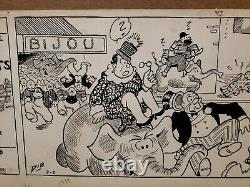 DANNY DINGLE Daily Comic Strip Original Art 2-2-1933 BERNARD DIBBLE Elephants