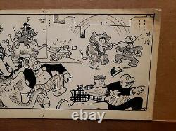 DANNY DINGLE Daily Comic Strip Original Art 2-2-1933 BERNARD DIBBLE Elephants