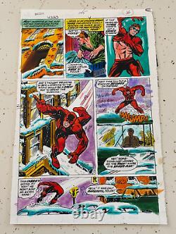 DAREDEVIL #145 art original color guide TUSKA 1977 MURDOCK CHANGES INTO COSTUME