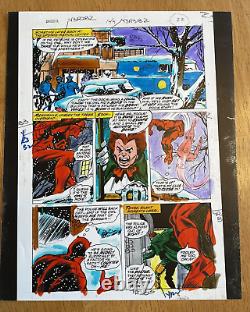 DAREDEVIL #145 art original color guide TUSKA 1977 THE OWL BOMB ATTUNED TO BRAIN