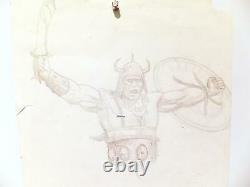 DAVE STEVENS ORIGINAL ART Vtg 1970 CONAN THE BARBARIAN Pencil Sketch Rocketeer