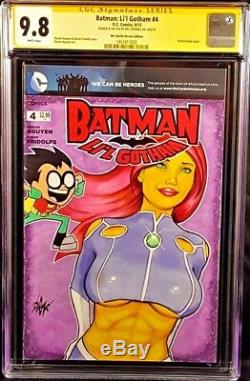 DC Comic BATMAN LIL GOTHAM #4 STARFIRE Original Art Sketch ROBIN TEEN TITANS GO