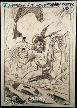 DC Comics NIGHTWING #18 Original Art Layout Cover Eddy Barrows BATMAN BATGIRL