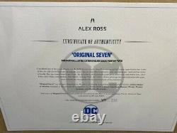 DC Comics Original Seven Hand Signed by Alex Ross. On Paper FRAMED