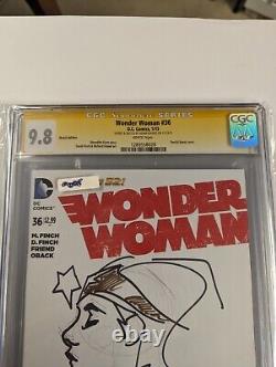 DC Wonder Woman #36 CGC 9.8/ SIGNED Adam Hughes / Original Art