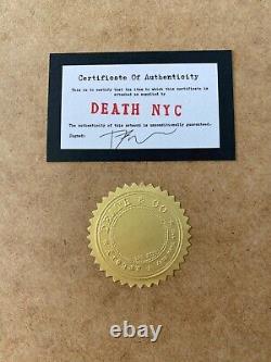 DEATH NYC Hand Signed LARGE Print COA Framed 16x20 Kobe Bryant Shohoku #4
