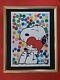 Death Nyc Hand Signed Large Print Coa Framed 16x20in Snoopy With Heart Hirst &