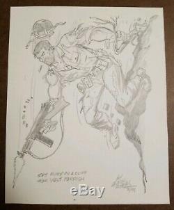 DICK AYERS original art SGT NICK FURY pencil sketch 8×10 MARVEL COMICS Kirby