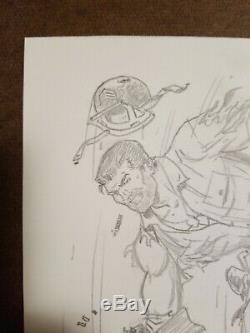 DICK AYERS original art SGT NICK FURY pencil sketch 8×10 MARVEL COMICS Kirby