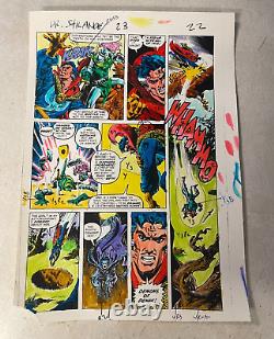 DOCTOR STRANGE #23 ART original color guide STARLIN NEBRES 1977 BATTLES KNIGHT