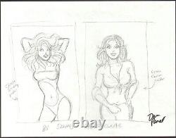 Dan Parent Signed 2024 Lynda Carter/ Christie Brinkley Cover Prelim Art