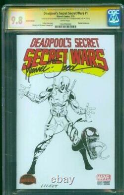 Deadpool Secret Wars 1 CGC 9.8 2XSS Original art vs Venom 8 Zeck Homage Sketch
