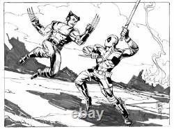 Deadpool Vs Wolverine Original Art Page Chris Marrinan