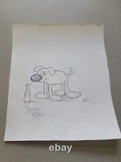 Dennis Kitchen Signed Original Art Sketch 1970s Comic Underground Comix Drawing