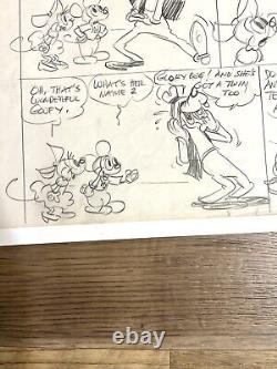 Disney Comic Proof Sketch Original Signed Cal Howard Goofy Twins