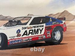 Don The Snake Prudhomme Funny Car Original Art Drawing CEL RARE