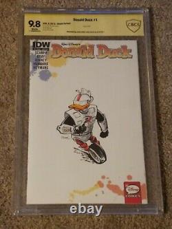 Donald Duck 1 Cbcs 9.8 Idw Original Art Gizmo Duck Ehnot Ducktales Cgc Ish