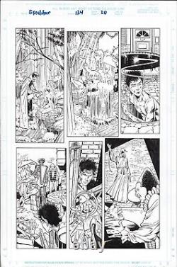 EXCALIBUR 124 pg 20 original art Dale EAGLESHAM HANNA X-Men Marvel Comics