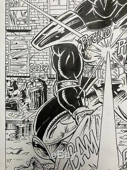 Early IMAGE COMICS Jim Valentino original art Shadowhawk #1 pg 13 SPLASH PAGE