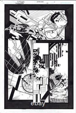 Ed Mcguinness Batman Superman #23 Page 9 Original Art DC Comics