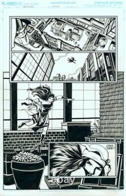 Emma Kubert SIGNED Original Marvel Comics Daredevil Art Sketch Elektra Assassin