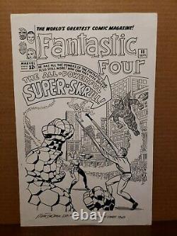 FANTASTIC FOUR 18 Comic Book Cover Recreation Original Art MIKE DECARLO Kirby