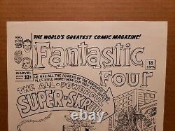 FANTASTIC FOUR 18 Comic Book Cover Recreation Original Art MIKE DECARLO Kirby