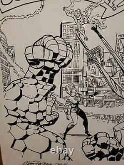 FANTASTIC FOUR 18 Comic Book Cover Recreation Original Art MIKE DECARLO Kirby