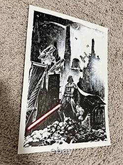 Fabio Baldolini Original Comic Art Darth Vader Star Wars 9x12
