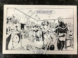 Femforce Issue 20 Page 5 Inked Original Art 1989 AC Comics Splash Page Nightveil