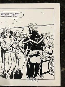 Femforce Issue 20 Page 5 Inked Original Art 1989 AC Comics Splash Page Nightveil