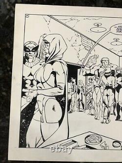 Femforce Issue 20 Page 5 Inked Original Art 1989 AC Comics Splash Page Nightveil