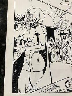 Femforce Issue 20 Page 5 Inked Original Art 1989 AC Comics Splash Page Nightveil