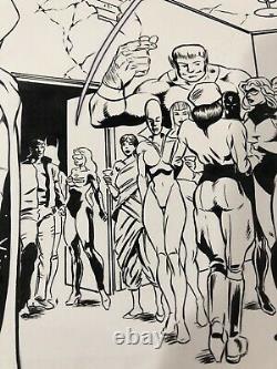 Femforce Issue 20 Page 5 Inked Original Art 1989 AC Comics Splash Page Nightveil