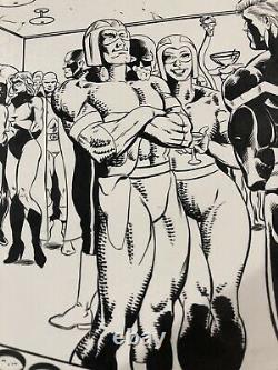 Femforce Issue 20 Page 5 Inked Original Art 1989 AC Comics Splash Page Nightveil