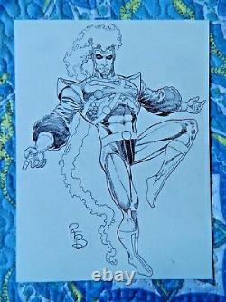 Firestorm Original Art Drawing by Pat Broderick