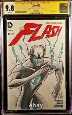 Flash #39 Cgc Ss 9.8 Original Art Sketch Black Professor Zoom Reverse Justice