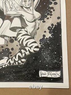 Frank Brunner Original Art Doctor Strange & Clea Commission 12x15 Sheet
