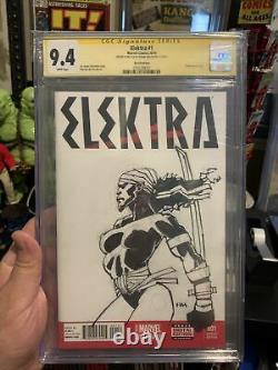 Frank Miller Original Art Elektra #1 Cgc 9.4 Original Sketch Cover Rare Gold